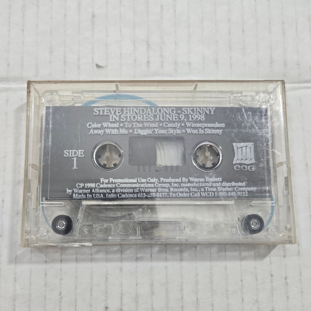 Vintage 1998 Steve Hindalong Skinny Promo Cassette Tape The Choir USA Made